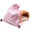 150pcs fiore stile cinese coulisse in seta broccato broccato borse di gioielli piccoli sacchetti regalo all'ingrosso braccialetto con bussola con zacchetta con confezionamento