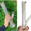 Huvudskiva riggar vattenpipa bubblar glas vatten bongs rökande rörtillbehör perkolator med 18 mm skål 31 cm lång