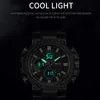 SMAEL Hommes Sport Montres Digital Double Time Chronographe Montre Mens LED Chronomètre Semaine Affichage Montres-bracelets montre homme Heure X0625