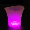 5L Waterproof Plastic LED Ice Buckets 7 Color Wine Drinks Beer Ice Cooler Light Up Champagne Beer Bucket Bars Night Party