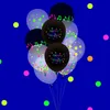 56 teile/satz Alles Gute Zum Geburtstag Luftballons Fluoreszierende Party Dekorationen Buchstaben Geburtstag Flagge Kuchen Einsatz Ballon Set Latex Stern Aluminium Ballon g52YUTR