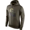 Sweatshirt Browns Olive Salute to Service Ko Performance American Football Hoodie4332250