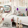 6 kleuren! Sublimatie Polyester Bunny Ear Kussenslopen 40 * 40cm lege kussensloop Leuke Sofa Kussen Woondecoratie Pasen DIY Gift