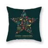 Kuddefodral jul Xmas dekorativ trädinredning tryckt soffa kudde god hemtextil sängkläder kuddar