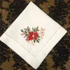 Set of 12 Fashion Linen Dinner Table Napkin 20x20inch Embroidered Floral Vintage Tea Napkins For Special Occasions4467394