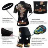 Women's Cycling Jersey Set Road Bike Shirts Short Sleeve Breathable Riding Clothing with 20D Padded Bib Shorts Dreamcatcher