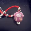 Novo Bonito Lucky Gato Cerâmica Beads Cofre Pulseira Red Rope Bangle Handmade Moda Jóias Ajustável Comprimento