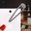 Eenvoudige kristal haarclip zilvergousteloze clips clips bobby pin voor vrouwen mode sieraden wil en zandcadeau
