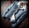 Vinter Sheepskin Jeans Jacket Fashion Trendy Korean Loose Lamb Fur Lining Coat för män Högkvalitativa Tjocka Mens Klädjackor