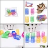 Cat Toys Supplies Pet Home & Garden 4Pcs Kitten Colorf Plastic Spring Bouncing Coil Spiral Springs Toy Gwb12554 Drop Delivery 2021 5Pode
