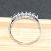 100% натуральное синее сапфировое кольцо для женщины 7 шт. 2.5 мм СИЧ-сорт твердой 925 серебряный романтический подарок 211217