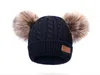 10 Styles New Winter Hats Boys Girls Knitted Beanies Thick Baby Cute Hair Ball Cap Infant Toddler Warm Caps Boy Girl Pom Poms Hat DB196