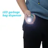 Voyage de chien à l'extérieur LED Pet Poop Dispentier Boîte à déchets portables Garbage avec des accessoires Lumineux Torche Lumières