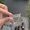 2021 nouveau pendentif creux 3D personnalisé personnalisé cristal nom collier femmes cadeau