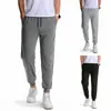 Mäns byxor s-3xl joggare sweatpants med dragsko elastisk midja vanlig färg jogger män streetwear ankel längd cuffed byxor xxxl