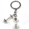 Mode Accessorie Sleutelhanger Mini Dumbbell Discus Barbell Sleutelhanger Fitness Charm Sleutelhanger Designer Gift Coach Souvenir