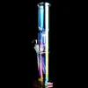 Hookahs Tube Bongs Rainbow Glass Bong Lysous Olje DAB Dabber Rigs Rör för rökning