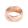 Titanium Steel Gold Silver Rosy Love Ring Män och kvinnor Pastillringar för älskare Fashion Jewelry Par Gift 3 Färgstorlek5115852537