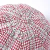Stingy Brim Hats Wholesale Houndstooth Octagonal för kvinnor och män stickade Tweed Sboy Caps Par Vintage Artist Visor Cap