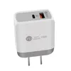 18W PD + QC3.0 Typ C laddare Fast Wall Chargers EU UK US Plug för iPhone Xiaomi Samsung grossistpris