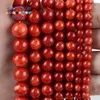 Autres perles rondes en pierre de corail rouge naturel pour la fabrication de bijoux, entretoise de 6 à 12mm, accessoires de bracelets pour femmes, 15 pouces, Wynn22