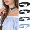 Hollow Heart Heart Gothic Denim Choker Collana Collane regolabile Collane per le donne Gioielli Fashion Will e Sandy