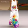 Wayoflove-Vestido Blanco Con Estampado de Mariposa Para Mujer Vestido Largoインフォルタドタラグランデシンマンガスパラプラヤ2