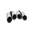 2 Pieces Round Style Exhaust End Tailtip Pipe System For Porsche Macan 304 Stainless Steel Car Muffler Exhausts Tips 2014-2017