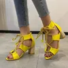 Kvinnor Sandaler Wedge Espadrilles Summer Shoes Woman High Heels Sexy Gladiator Lace Up Platform 2021