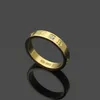 Topkwaliteit Luxe Stijlen Dames Designer Ring Titanium Staal Goud Zilver Rose Zwart Kleuren B Letter Eenvoudige Enkele CZ Steen Coup283N