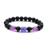 Druzy sculpté pierre naturelle tête de bouddha Bracelet femmes perles de lave Bracelet hommes Yoga bracelets porte-bonheur bijoux Pulseras