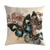 Coussin/oreiller décoratif beau motif animal papillon couverture maison canapé coussin décoratif carré détachable