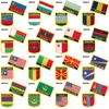 Гайана Казахстан Гаити Южная Корея Национальный флаг Вышитый железо на патчах для одежды Металлические значки DIY пилы на пятнах
