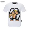 22ss nuevo Phillip Plain Hombres diseñador PP Skull Diamond camiseta de manga corta Dólar Oso pardo Marca O-cuello de alta calidad Skulls camiseta p6835