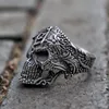 Cluster Rings Masonic Stainless Steel Mexico Sugar Skull Ring Men's Freemasonry Biker Gothic Punk Jewelry