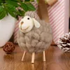 Kerstversiering Handgemaakte schattige schapen Miniatuurdecoratie Boom Opknoping Ornament Standbeeld Beeldjes Partij Accessoires Navidad Xmas