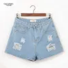 Dames Denim Shorts Zomer Hoge Taille Jeans Korte Broek Mode Sexy Shorts All-match 210625