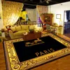 Zwart wit grijs goud marmeren patroon tapijt op maat gemaakte vloermat pluche tapijt tapijt voor woonkamer slaapkamer matten1735296