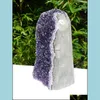 Lösa ädelstenar Smycken Naturlig Ametyst Geode Quartz Cluster Crystal Specimen Healing Drop Leverans 2021 O9BCI