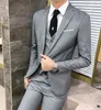 Новый костюм Slim Fit Мужские костюмы Slim Fit Business Suites Groom Black Tuxedos для