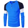 ZOGAA T-shirt de couleur unie pour hommes à manches longues en coton pull pull 210929