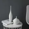 Jingdezhen moderno minimalista hecho a mano arte Zen jarrón adornos de cerámica modelo de sala de estar decoración del hogar 210623