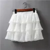 Mode-zomer vrouwen geplooide rokken elasticiteit taille mini rok dames chiffon rok casual cake rokken effen kleur femme kleding