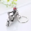 Keychains Motorbike Skull Skeleton Charm Rubber Keychain Car Purse Bag Accessories Keys Holder Keyring NIN668Keychains