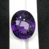 Natural Brazilian Amethyst Bare stone Concave cutting Classic fashion atmosphere Inlaid pendant ring H1015