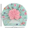 6 colori Summer Stampa Flower Turban Cappelli Neonato Dolce Beanie Caps Girls Puntelli Puntelli morbido Cappello da bambino Bambini Berretti all'aperto Guida