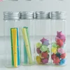 30*100*21mm 50ml Glass Bottles Aluminium Lid Perfume Liquid Container Empty Transparent Clear Gift Wishing Jars 24pcslotgood qty