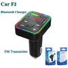 F2 Caricabatteria per auto BT5.0 Trasmettitore FM Dual USB Ricarica rapida Porte PD Tipo C Ricevitore audio vivavoce Lettore MP3 automatico per telefoni cellulari