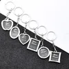 Keychain Portable Useful Insert Picture Key Ring Creative New Metal Alloy Key Finder Photo Frame Trinket Car Key Ring Jewelry