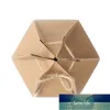 Presentförpackning 50st Kraft Papperspaket Kartonglåda Lyktor Hexagon godisfavorit och gåvor Bröllop Julfesttillbehör Fabrikspris Expert Designkvalitet Senaste